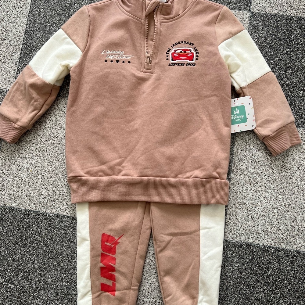 NWT Cars Lightning McQueen 2 Pieces Sweater and Pants Set- 24M - Picture 2 of 6